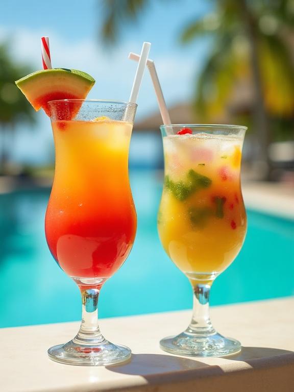 2 cocktails per night at pool bar