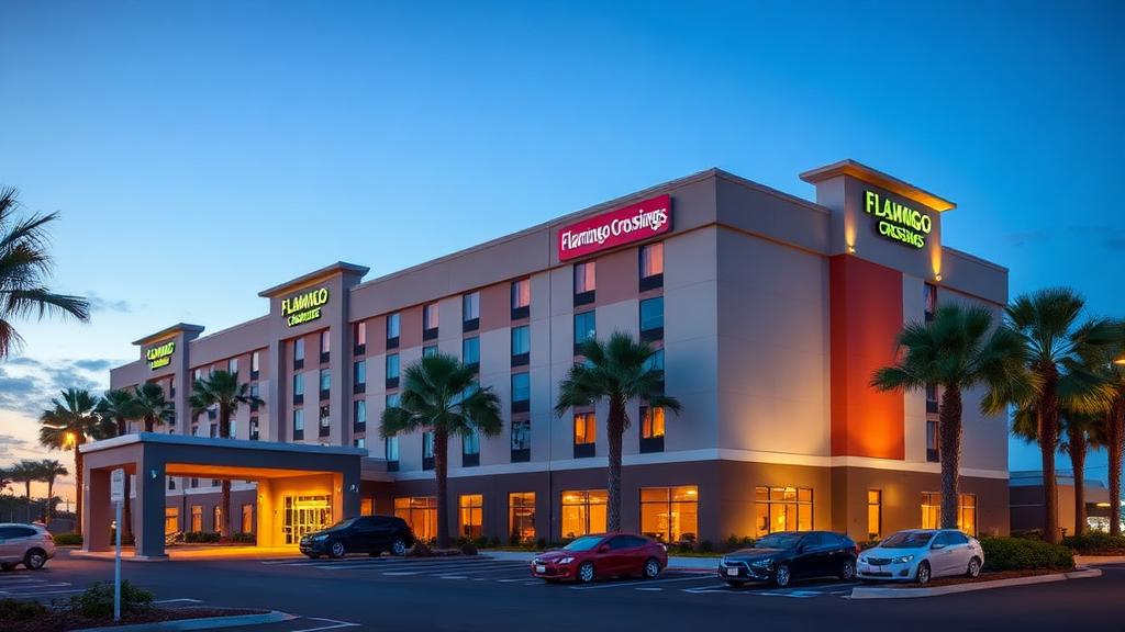Fairfield Inn & Suites Flamingo Crossings hotel exterior near Disney World