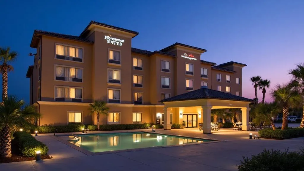 Family-friendly all-suite hotels near Disney's western entrance at Flamingo Crossings